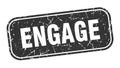 engage stamp. engage square grungy isolated sign. Royalty Free Stock Photo