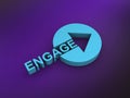 engage word on purple Royalty Free Stock Photo