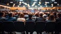 Engaged Audience: Conference Hall Filled with Attentive Listeners, Generative AI