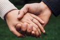 An engaged couple with engagement ring Royalty Free Stock Photo