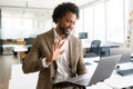 Confident African-American businessman in suit Royalty Free Stock Photo