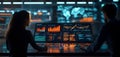 Engaged Team Collaborates on Digital Data Insights for Strategic Decision-Making Process