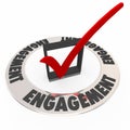 Engagement Check Mark Box Ring Audience Interaction Interest