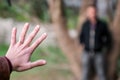 Engagement Couple holding ring