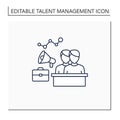 Engagement employees line icon