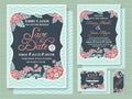 Engagement invitation template with topical flower