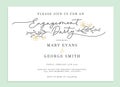 Engagement party invitation card template Royalty Free Stock Photo