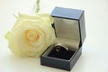 Engagement ring in box Royalty Free Stock Photo