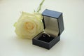 Engagement ring in box Royalty Free Stock Photo