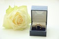 Engagement ring in box Royalty Free Stock Photo