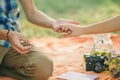 Engagement ring proposal Royalty Free Stock Photo