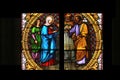 Engagement of the Virgin Mary, stained glass in Zagreb cathedral