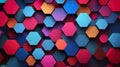 Colorful 3D Hexagon Tile Pattern Background Royalty Free Stock Photo