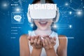 Engaging with AI Chatbot Technology Through Virtual Reality in a Modern Digital Environment XDMCP Royalty Free Stock Photo