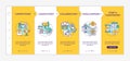 Engaging business customers tips onboarding vector template