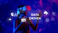 Engaging Data Driven Analytics and Visualization with Cloud Technology in a Virtual Reality Environment XDMCP Royalty Free Stock Photo