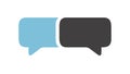 Engaging Two Speech Bubbles Icon Representing Dialogue, vector design Generative AI Royalty Free Stock Photo