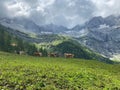 Engalm Valley at Karwendel mountains in Austria Royalty Free Stock Photo