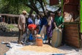 ENGARE SERO. TANZANIA - JANUARY 2020: Market Day in Indigenous Maasai in Traditional Village. Maasailand is the area in