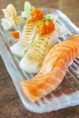 Engawa salmon japanese sushi Royalty Free Stock Photo