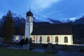 Engelberg Abbey at sunset Royalty Free Stock Photo