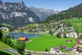 Engelberg, Switzerlan with Eugenisee Lake Royalty Free Stock Photo