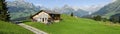 Farmhouse over Engelberg on the Swiss alps