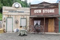Shops of a wild west cowboy town