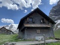 Engelberg Switzerland, mountain hut made from wood