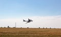 ENGELS, RUSSIA - AUGUST 19, 2017: Air Fleet Day. Military aircraft bomber takes off Royalty Free Stock Photo