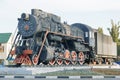 Engels, Saratov region, Russia - 08/24/2019: Monument to trains