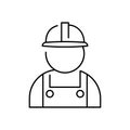 Engeneer or worker icon isolated. Industrial man symbol. Builder icon. EPS 10 and construction worker