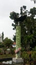 Enggang bird statue in West Borneo Royalty Free Stock Photo