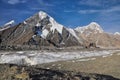 Engilchek glacier in Kyrgyzstan Royalty Free Stock Photo