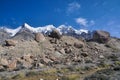 Engilchek glacier Royalty Free Stock Photo