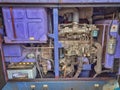 Engine bay of 45kva diesel powered industrial generator for producing electricity