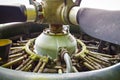 Engine blades of an old aircraft