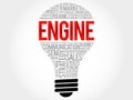 ENGINE bulb word cloud collage Royalty Free Stock Photo