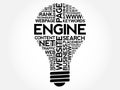 ENGINE bulb word cloud collage Royalty Free Stock Photo