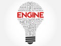 ENGINE bulb word cloud collage Royalty Free Stock Photo