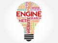 ENGINE bulb word cloud collage Royalty Free Stock Photo