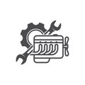 Engine cars mechanic icon