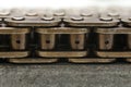 Engine chain Close up steel background