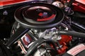 Engine of the Chevrolet Yenko Camaro in the museum, close-up Royalty Free Stock Photo