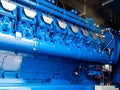 Engine of CHP unit. Diesel and gas industrial electric generator