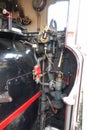 Engine controls in locomotive cab