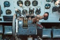 Engine Controls and other devices in the cockpit Royalty Free Stock Photo