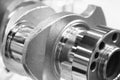 Engine crankshaft car production and service concept Royalty Free Stock Photo