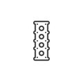 Engine cylinder head line icon