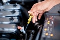 Car detailing series : Cleaning car engine. Close-up engine Royalty Free Stock Photo